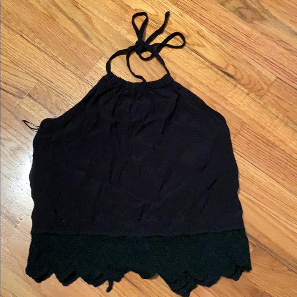 Black Halter Top